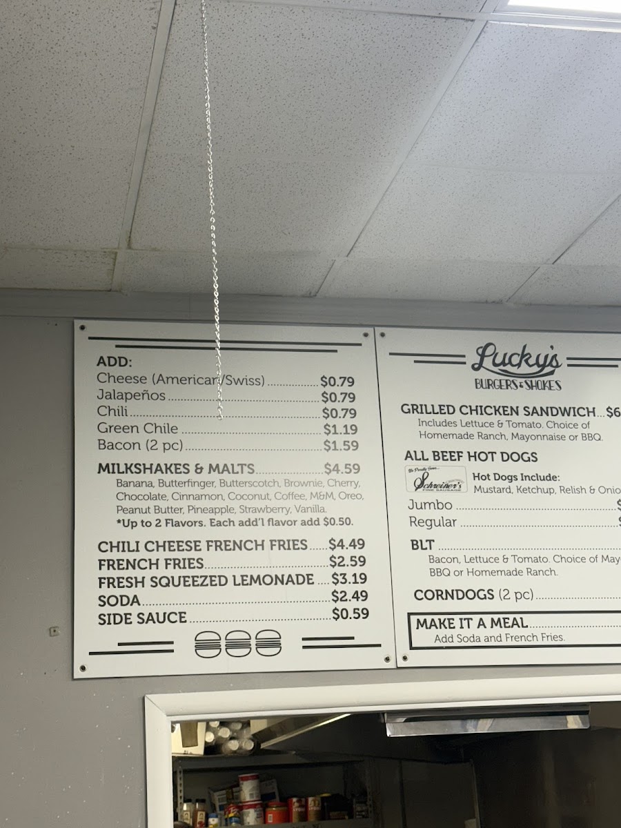 Menu Lucky's Burgers & Shakes-3