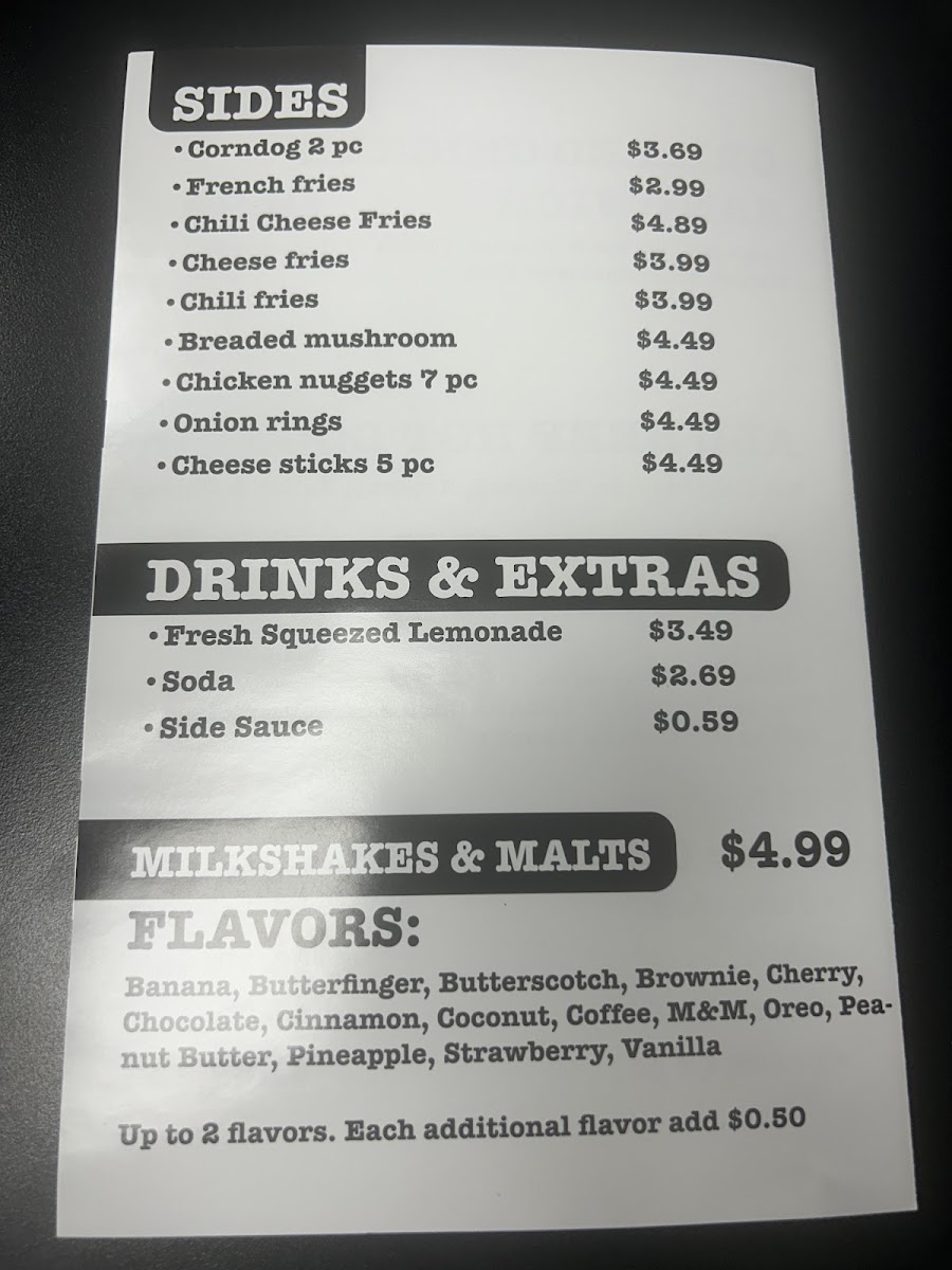 Menu Lucky's Burgers & Shakes-5